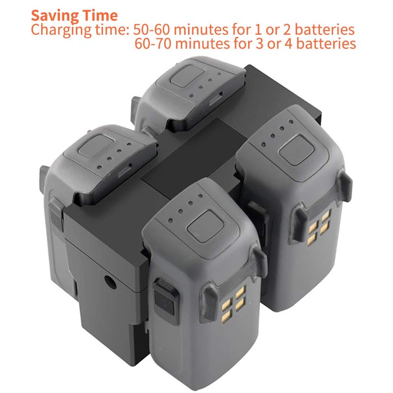 Hanatora Battery Charger with LCD Display for DJI Spark Drone,4 in 1 Rapid Multi Parallel Charging Hub Accessories - Image 2